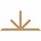 Ekena Millwork Saratoga Timber Gable Bracket, Western Red Cedar, 96"W x 48"H x 1 1/2"D x 5 1/2"F, 12/12 Pitch GBW096X48X0206SAR00SWR - alternate 1